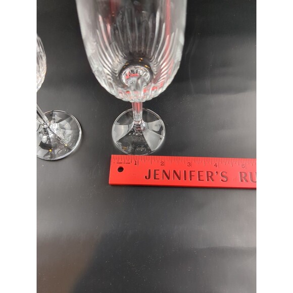 2 Champagne Flutes 8” Tall 1.75” Mouth & 2.5” Base VTG Toasting Celebration - Picture 7 of 9